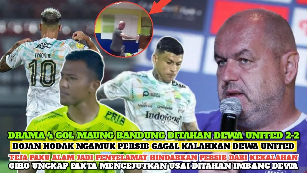 Bojan Hodak Keluarkan Pengakuan Mengejutkan Usai Persib Gagal Kalahkan Dewa United