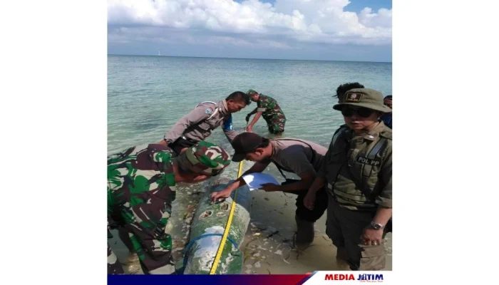 Geger! Benda Mirip Torpedo 2 Meter Ditemukan di Pantai Kangean, Sumenep