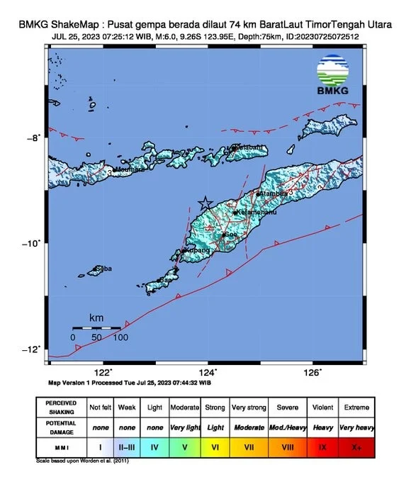 Gempa M6 NTT Mengguncang Laut Timor Tengah Utara, Getaran Kuat Hingga Atambua & Kupang, BMKG Pastikan Tidak Tsunami