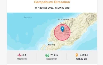 Gempa Magnitudo 6 Guncang Laut NTT, Dirasakan dari Atambua hingga Kupang dan Timor Leste