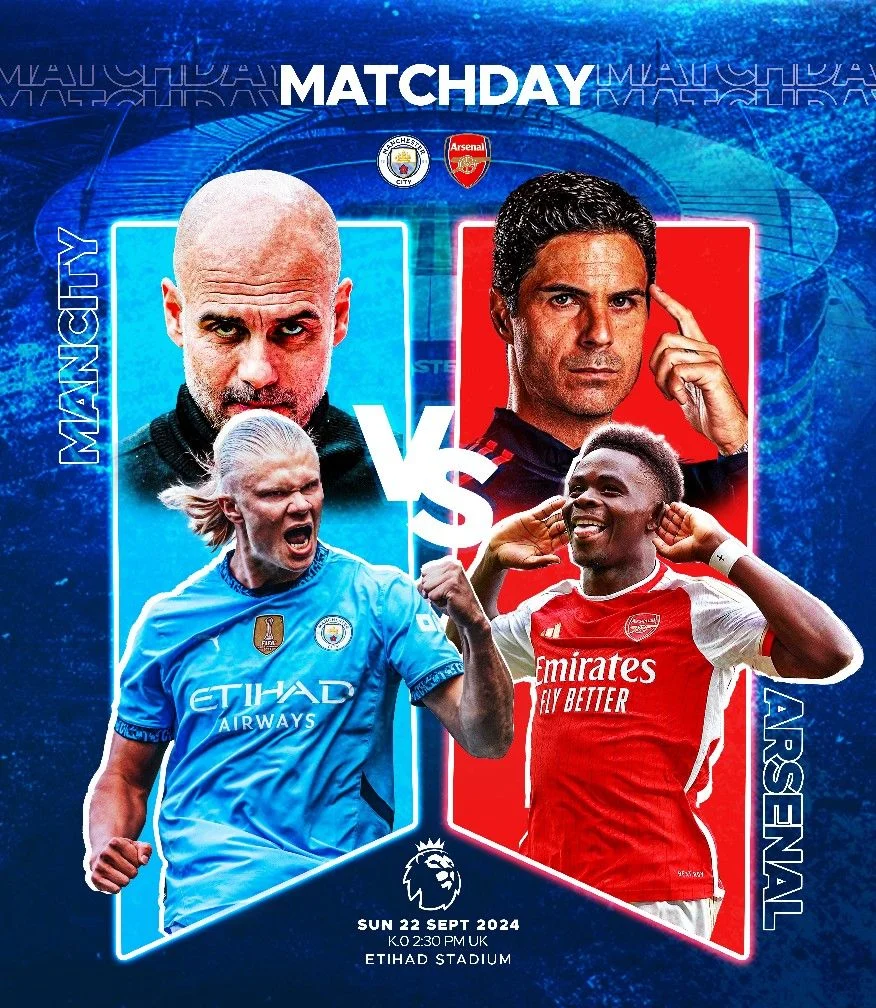 Jadwal Man City vs Arsenal: Guardiola dan Arteta Siap Gempur Gelar Premier League