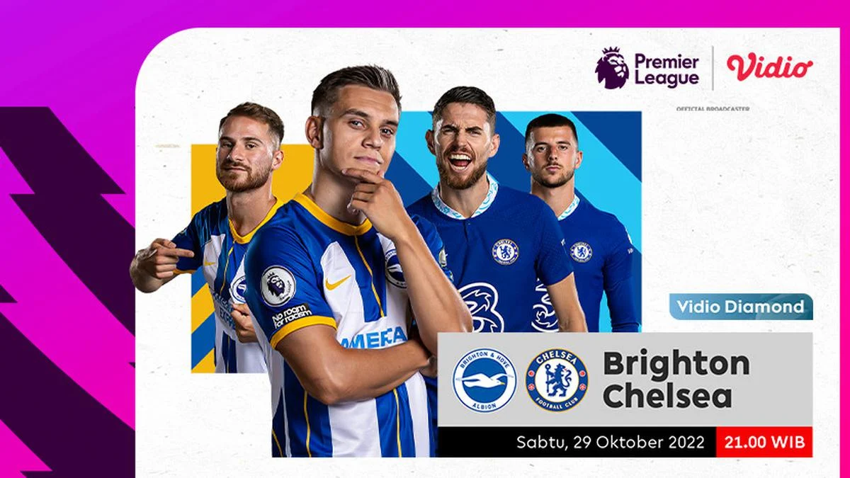 Jadwal pekan 34 Liga Inggris: Brighton vs Chelsea, Burnley vs City, dan Pertarungan Sengit di Puncak Klasemen