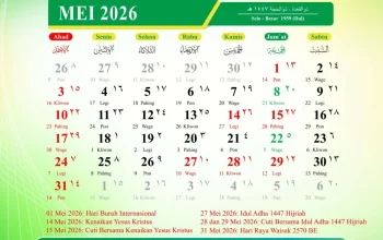 Kalender Mei 2026: Semua Libur Nasional, Cuti Bersama, dan Weton Jawa dalam Satu Panduan Lengkap
