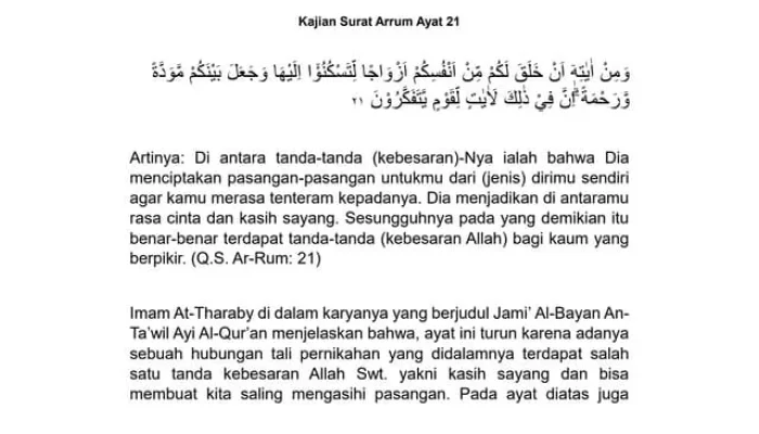 Renungan Al-Qur’an: Kasih Sayang dalam Surat Ar‑Rum Ayat 21 Menjadi Pedoman Hidup Modern