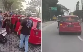 Bikin Heboh! Polisi Selidiki Pria Bergelantungan di Mobil Merah, Aksi Nekat yang Viral di Jakarta Barat