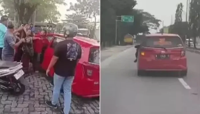 Bikin Heboh! Polisi Selidiki Pria Bergelantungan di Mobil Merah, Aksi Nekat yang Viral di Jakarta Barat
