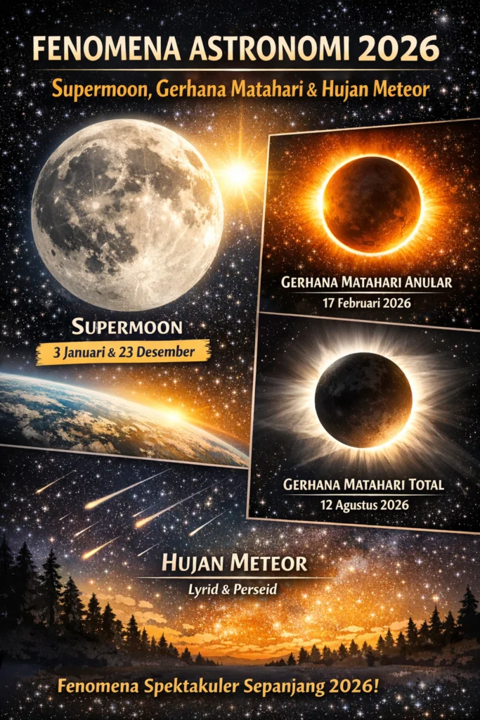 Fenomena Langit Mei 2026: Meteor, Blue Moon, dan Awan Pelangi Memukau Indonesia