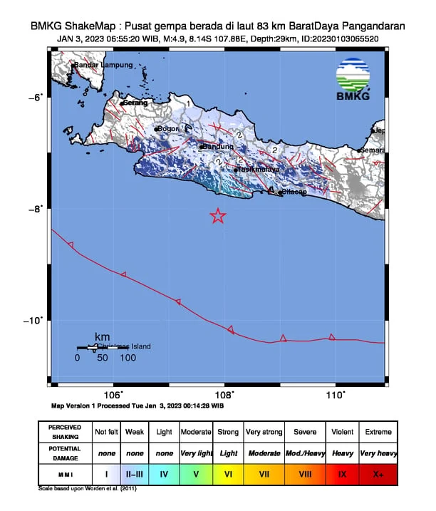 Gempa M4.2 Pangandaran Guncang Wilayah, Tak Berpotensi Tsunami dan Menimbulkan Getaran di Beberapa Kabupaten