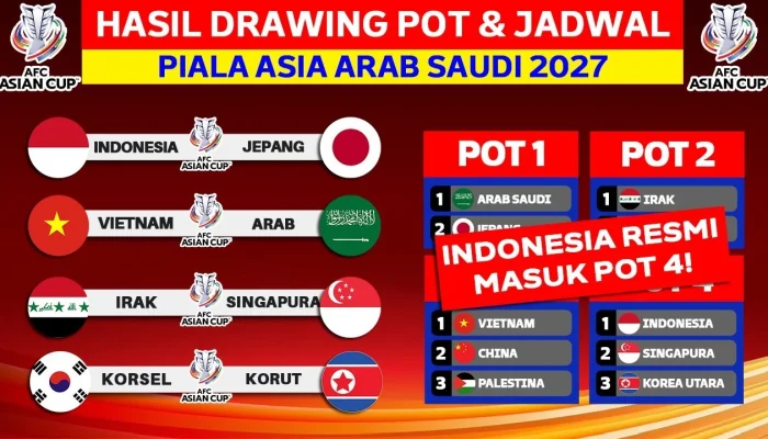 Indonesia Pot 4 menjadi sorotan utama menjelang Drawing Piala Asia 2027; ancaman tersembunyi yang diwaspadai media Vietnam