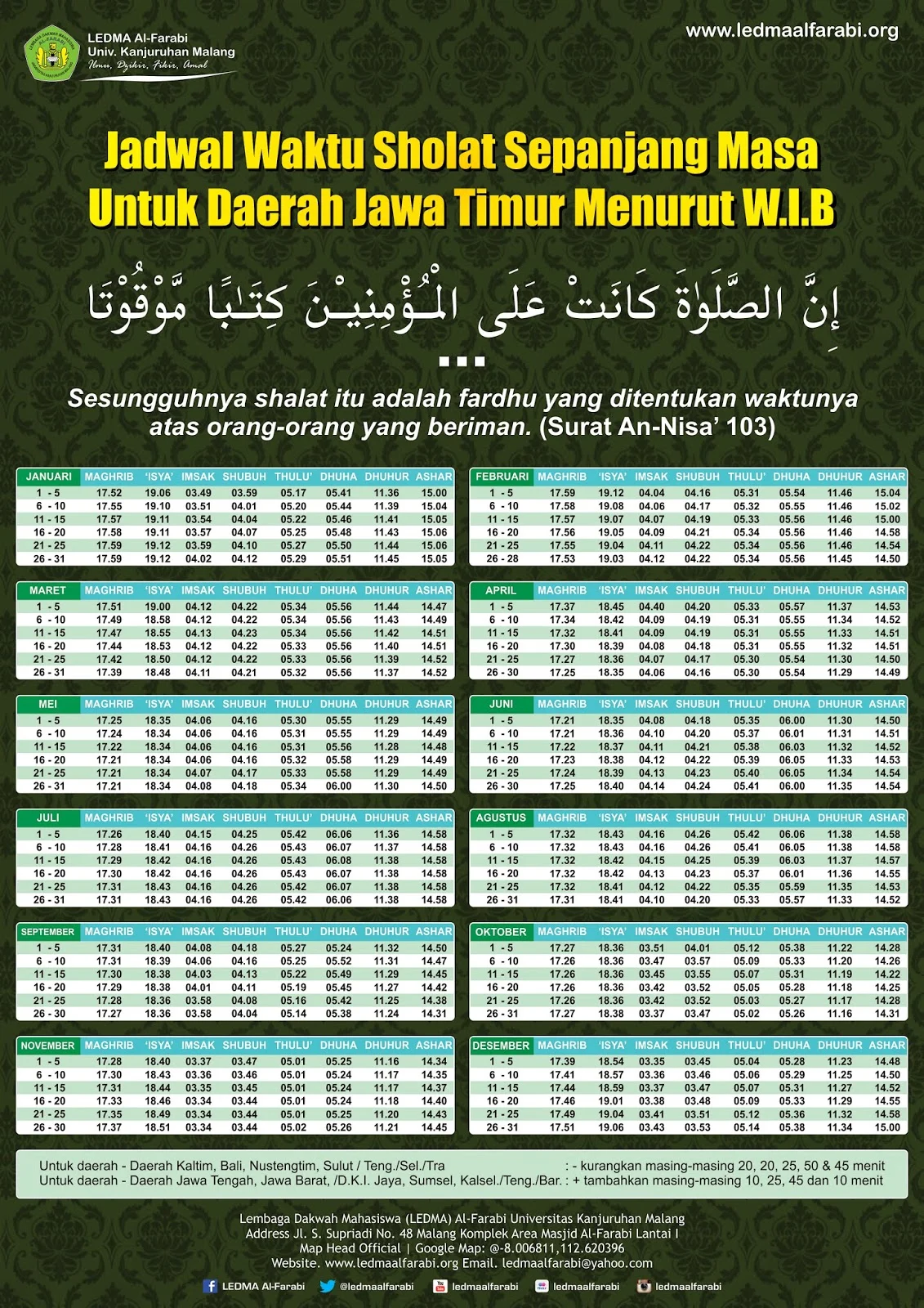 Jadwal Sholat Jumat 2 Mei 2026: Waktu Tepat Ibadah di Seluruh Jawa Timur dan Jakarta