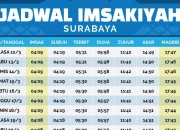 Jadwal Sholat Surabaya 30 Mei 2026: Imsak, Subuh, Zuhur, Asar, Magrib, Isya
