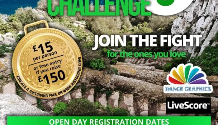 Livescore dan Med Steps 5 Challenge: Dukungan Komunitas untuk Cancer Relief Gibraltar