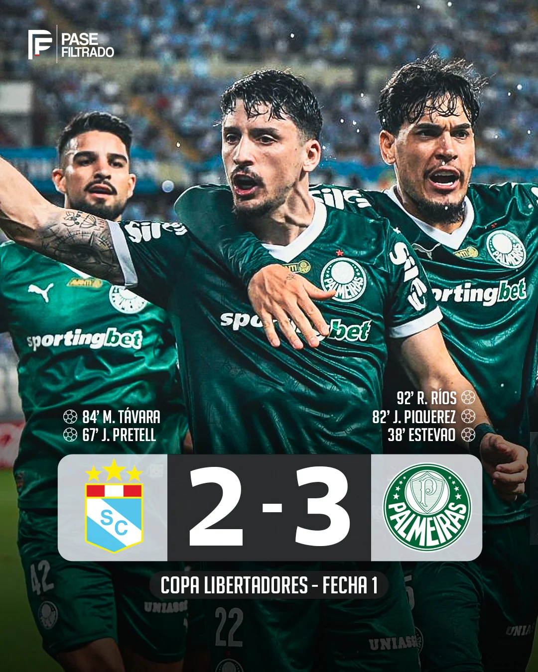 Palmeiras Tumbangkan Sporting Cristal 2-0, Memimpin Grup F Copa Libertadores