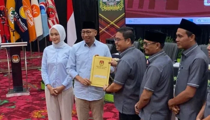 Paslon 02, Mirza-Jihan Ditetapkan Jadi Gubernur Lampung dan Wakil Terpilih