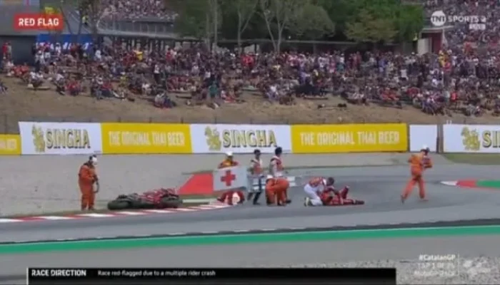 Pecco Bagnaia Mengalami Cedera di MotoGP Catalunya, Kondisi Fisiknya Belum Pulih