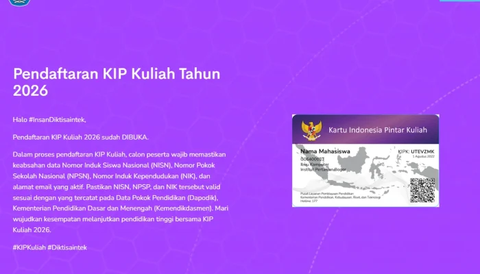 Pengumuman Hasil KIP Kuliah SNBT 2026: 39.662 Pendaftar Layak, Ini Cara Cek Statusnya