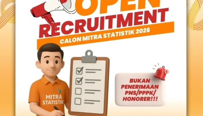 Rekrutmen Mitra BPS 2026 Dibuka, Pendaftaran Dilakukan Secara Daring
