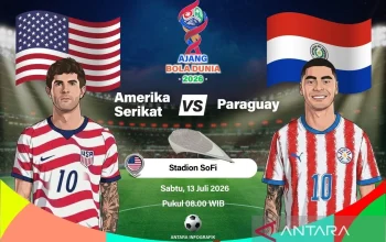 Amerika Serikat Menang Telak 4-1 Atas Paraguay di Piala Dunia 2026