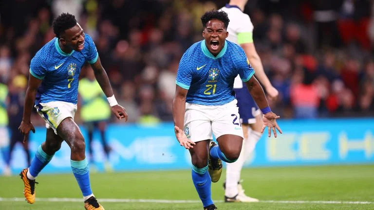 Brazil Taklukkan Skotlandia 3-0, Endrick dan Vinicius Junior Jadi Pemain Utama