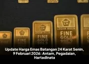 Harga Emas 24 Karat Terkini di Antam, Pegadaian, dan Hartadinata Abadi