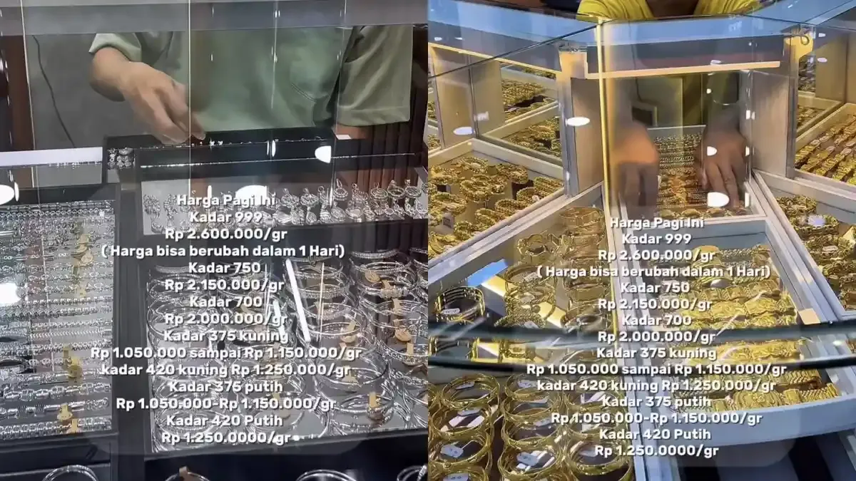 Harga Emas Perhiasan Hari Ini: Stagnan dan Anjlok di Beberapa Kota
