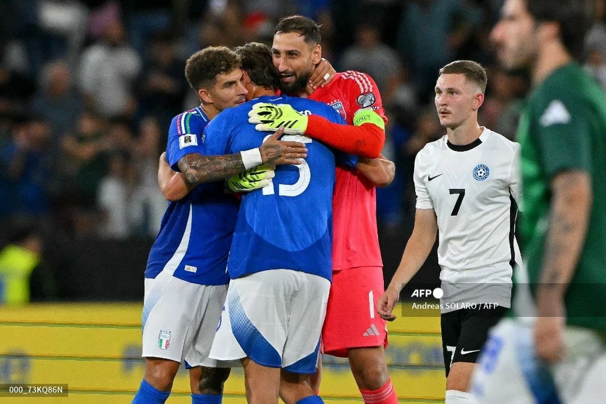 Italia Menang Atas Yunani Berkat Gol Pio Esposito