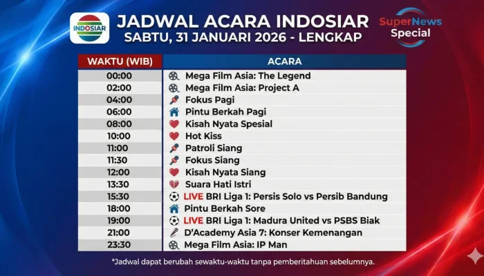 Jadwal Acara Menarik di Tengah Tahun 2026
