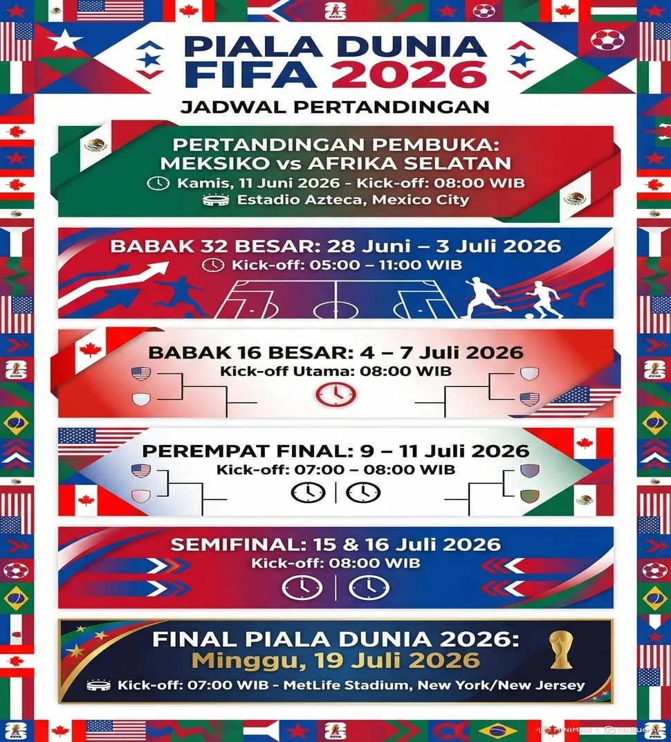 Jadwal Piala Dunia 2026: Pertandingan Sengit dan Prediksi Final