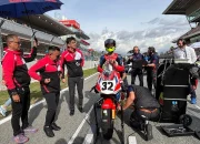 Kiandra Ramadhipa Tantang Angin Ekstrem di Sirkuit Estoril Moto3