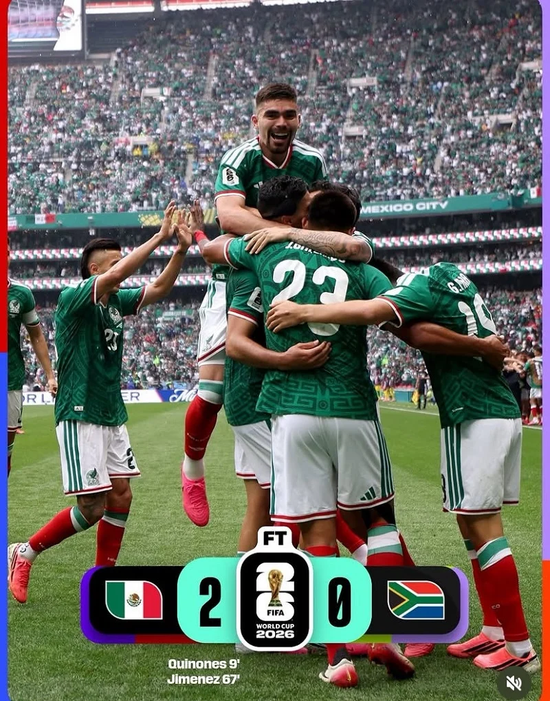 Mexico Memulai Piala Dunia 2026 dengan Kemenangan 2-0 atas Afrika Selatan