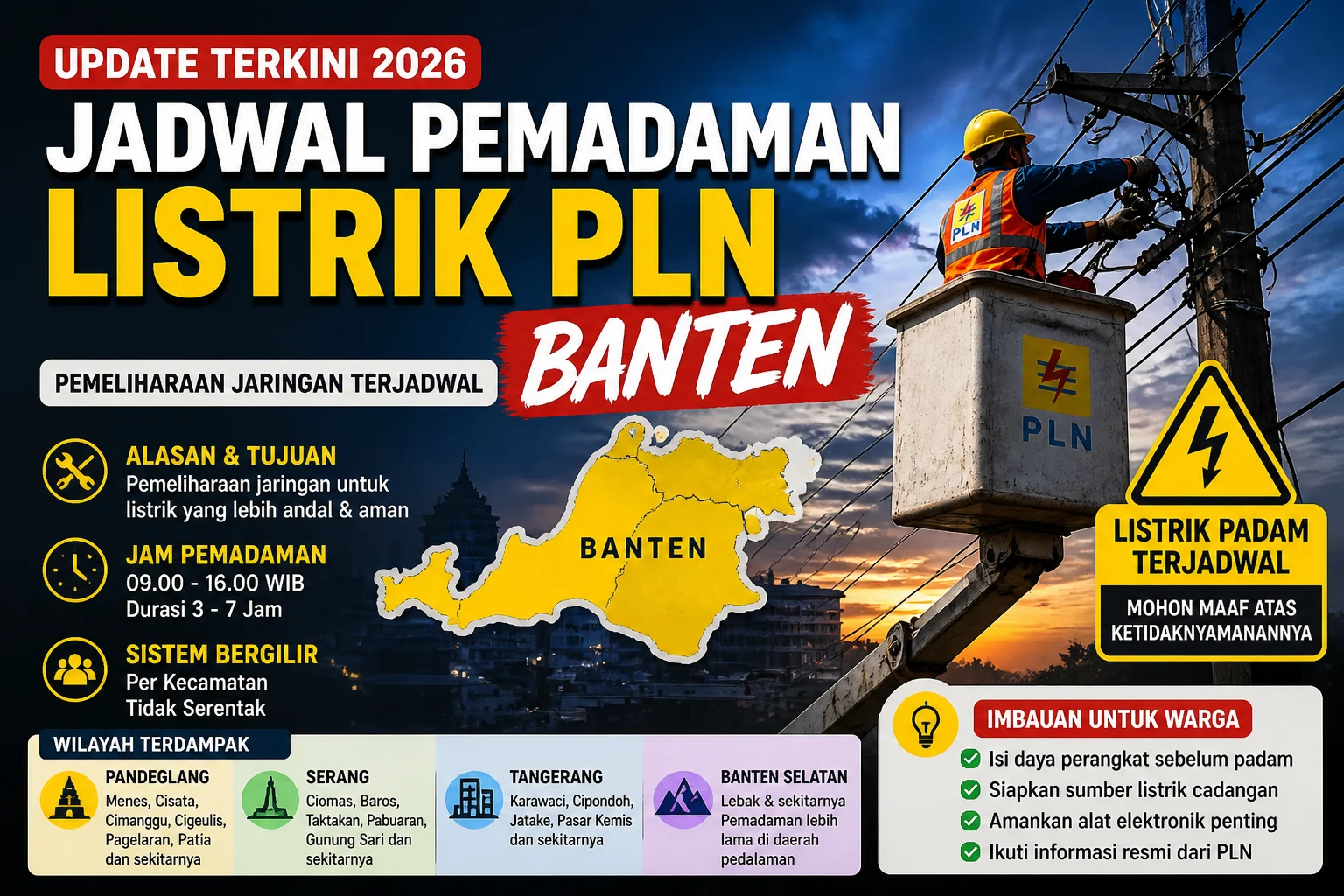 Pemadaman Listrik Bergilir Terjadi di Berbagai Wilayah, Ini Cara Cek Jadwal dan Mengatasi Dampaknya
