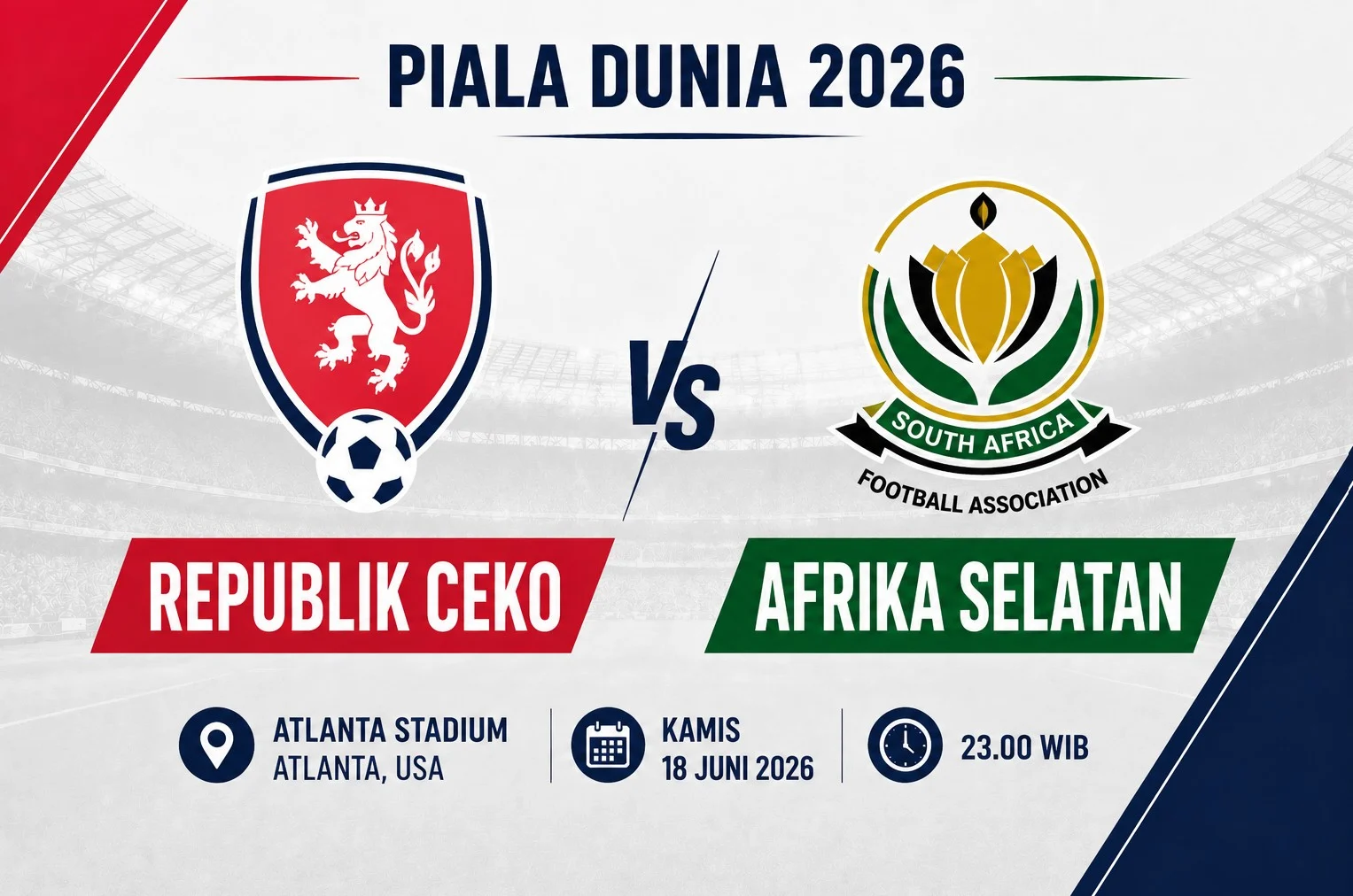 Pertarungan Sengit di Piala Dunia 2026: Ceko vs Afrika Selatan dan Meksiko vs Korea Selatan