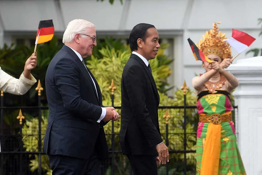 Presiden Prabowo Subianto Sambut Presiden Jerman Frank-Walter Steinmeier dengan Upacara Kenegaraan di Istana Negara