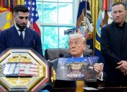 Presiden Trump Saksikan Pertarungan Justin Gaethje dan Ilia Topuria di UFC Freedom 250