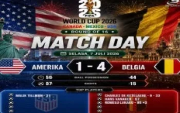 Amerika Serikat Tersingkir dari Piala Dunia 2026, Belgia Menang 4-1