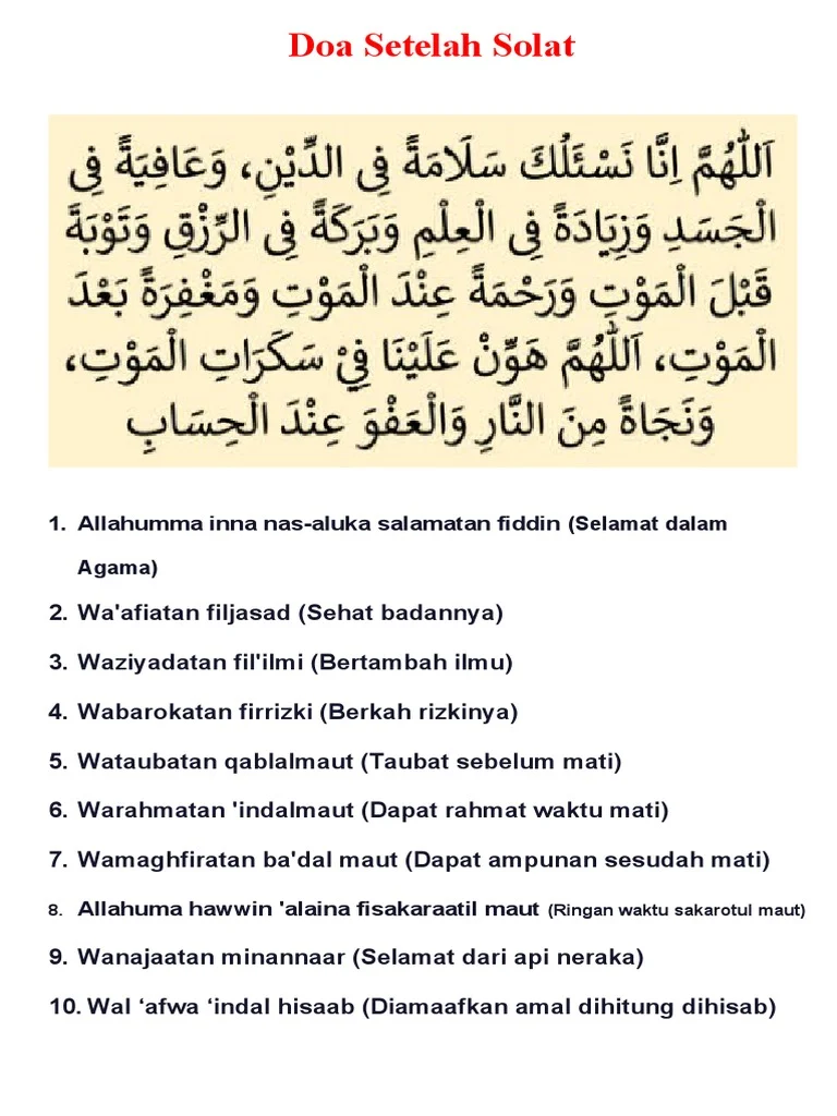 Doa Setelah Sholat: Memahami Khasiat dan Keutamaannya