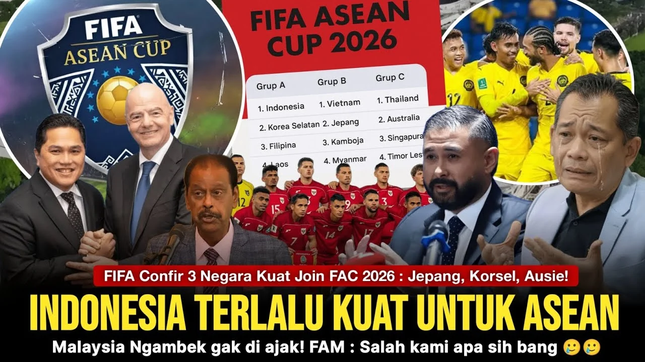 FIFA ASEAN Cup 2026: Indonesia Siap Tantang Malaysia di Grup A