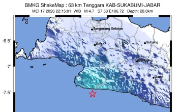 Gempa Bumi Tektonik Guncang Wilayah Sukabumi, Terasa Hingga Cimahi dan Lembang