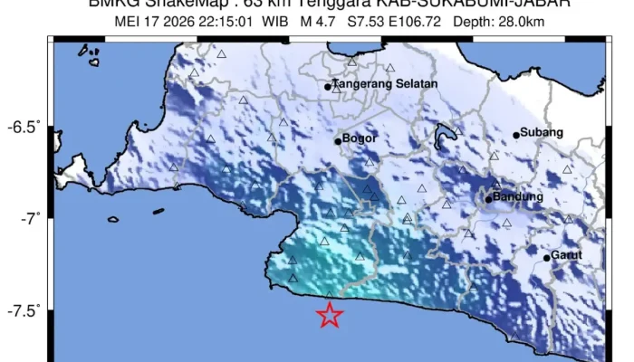 Gempa Bumi Tektonik Guncang Wilayah Sukabumi, Terasa Hingga Cimahi dan Lembang