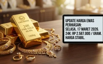 Harga Emas Perhiasan 24 Karat Mengalami Penyesuaian, Cek Harga Terbaru di Berbagai Kota