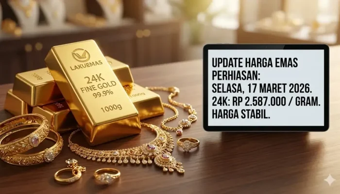 Harga Emas Perhiasan 24 Karat Mengalami Penyesuaian, Cek Harga Terbaru di Berbagai Kota