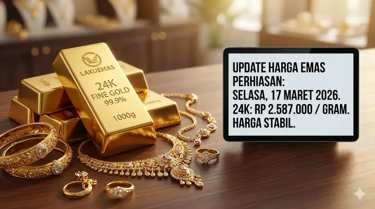 Harga Emas Perhiasan 24 Karat Mengalami Penyesuaian, Cek Harga Terbaru di Berbagai Kota