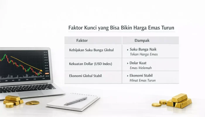 Harga Emas (XAUUSD) Terus Turun, Apakah Akan Terjadi Patah Tunggal?