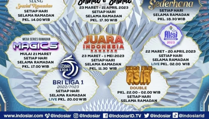 Indosiar Hadirkan Berbagai Acara Menarik, dari Sepak Bola hingga Sinetron