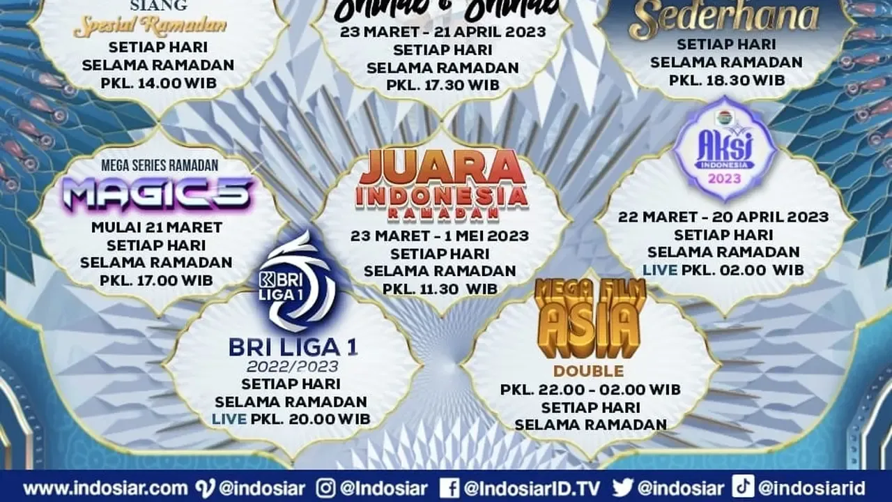 Indosiar Hadirkan Berbagai Acara Menarik, dari Sepak Bola hingga Sinetron
