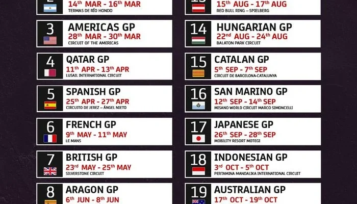 Jadwal MotoGP 2026 Masih Belum Dirilis, Sementara Itu Persib Bandung Siap Menghadapi Piala Presiden 2026
