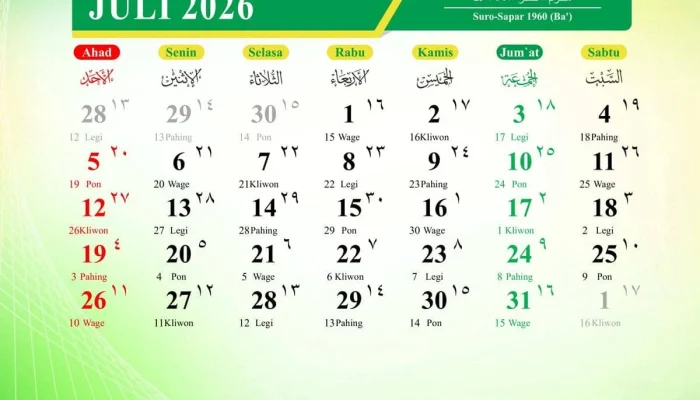 Jadwal Puasa Sunah Bulan Juli 2026: Puasa Tasua, Asyura, dan Ayyamul Bidh