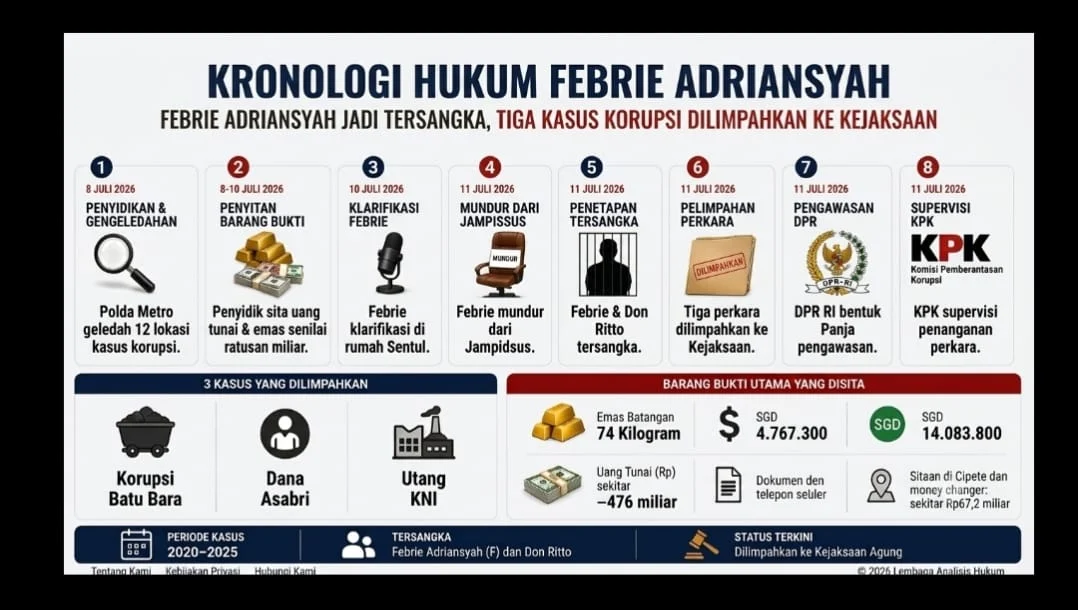Kasus Korupsi Febrie Adriansyah: Penggeledahan hingga Penetapan Tersangka
