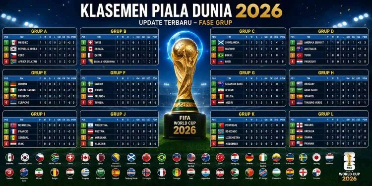 Klasemen Tim Nasional Sepak Bola Aljazair vs Tim Nasional Sepak Bola Austria: Piala Dunia 2026