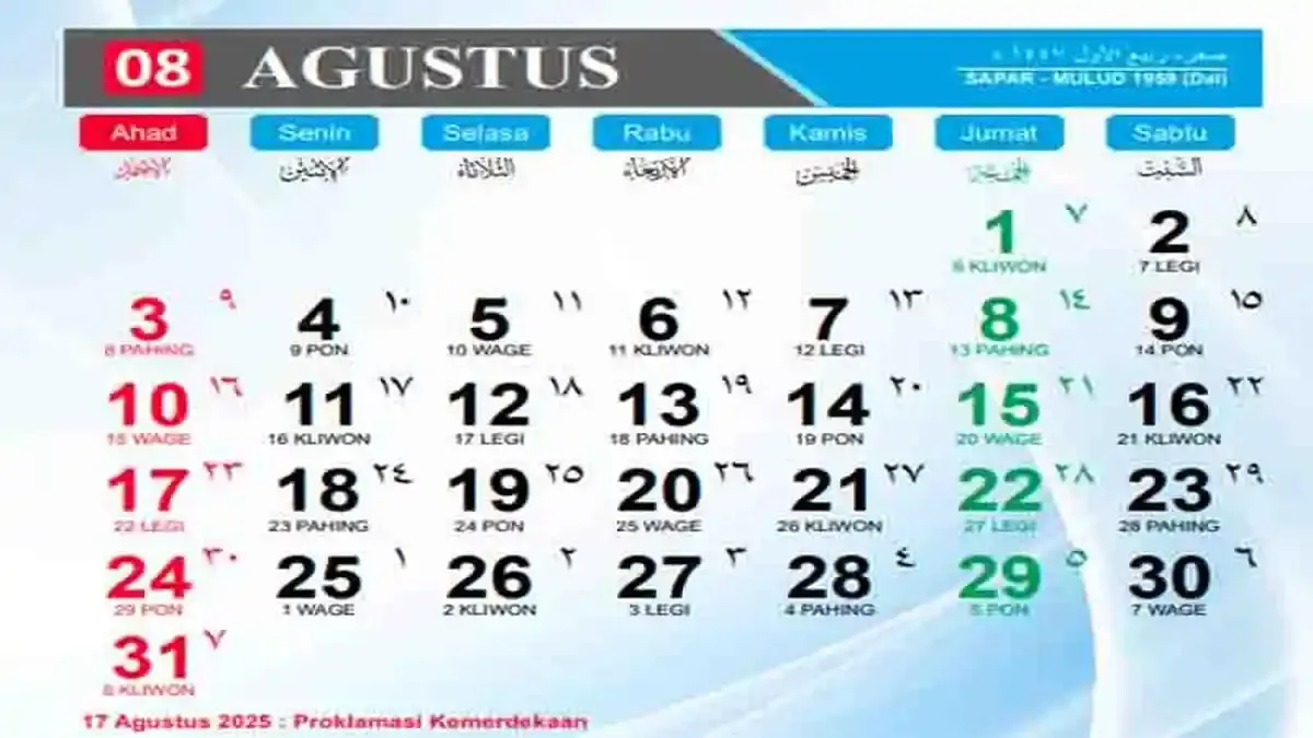 Mengenal Tanggal 1 Agustus: Hari Apa Saja yang Diperingati?